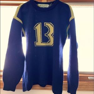 Vintage Burton Snowboards Navy Blue Wool Sweater